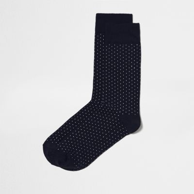 Navy polka dot socks
